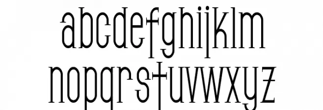 SF Gothican Condensed 字体 小写