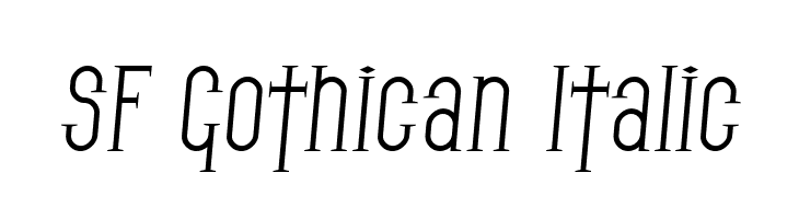 SF Gothican Italic  フリーフォントのダウンロード
