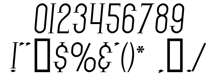 SF Gothican Italic Font OTHER CHARS