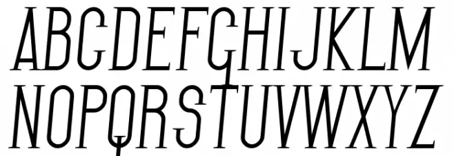 SF Gothican Italic 字体 大写