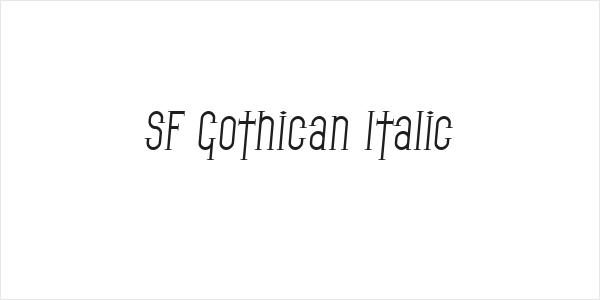 SF Gothican Italic Logo