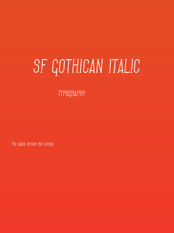 SF Gothican Italic Poster