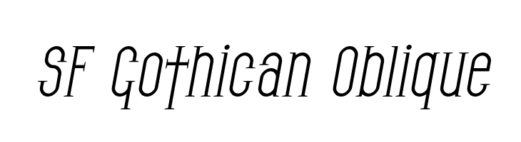 SF Gothican Oblique Font