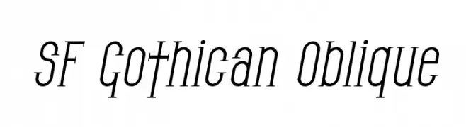 SF Gothican Oblique  Frei Schriftart Herunterladen