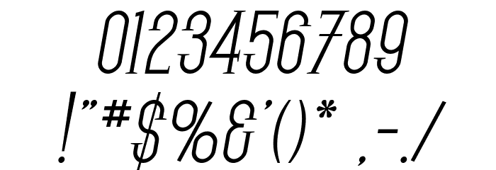 SF Gothican Oblique Font OTHER CHARS