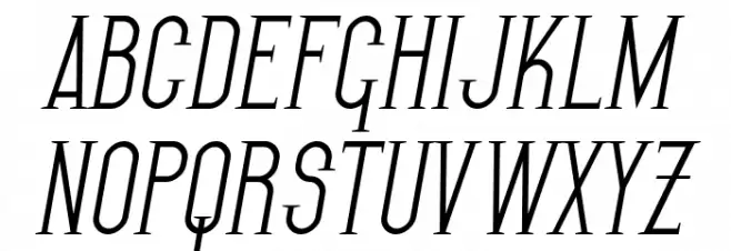 SF Gothican Oblique خط أحرف كبيرة