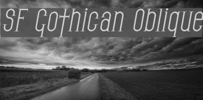 SF Gothican Oblique Font examples