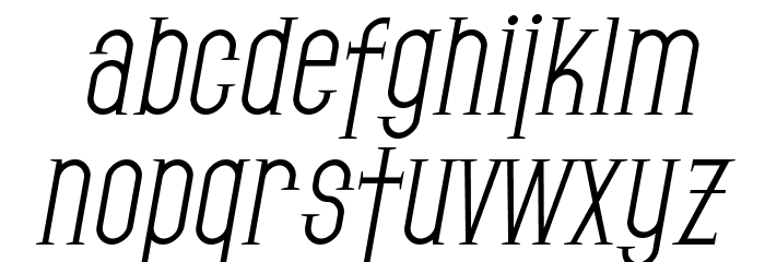 SF Gothican Oblique Font LOWERCASE
