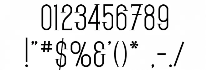 SF Gothican Font OTHER CHARS