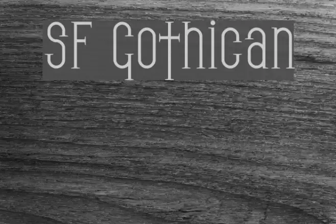 SF Gothican Font examples