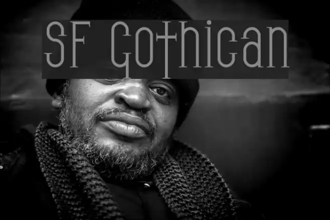SF Gothican Font examples