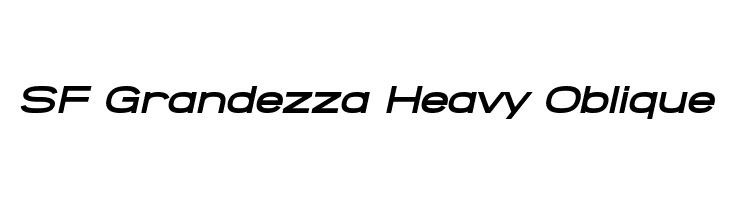 SF Grandezza Heavy Oblique Font