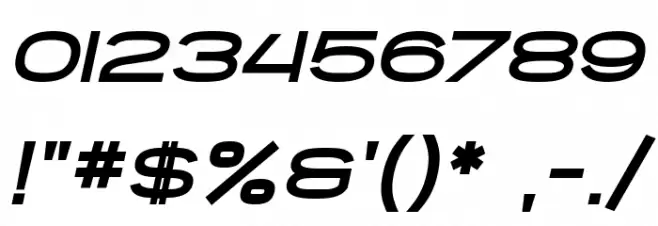 SF Grandezza Heavy Oblique Font OTHER CHARS