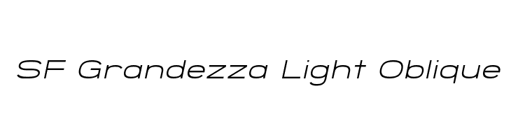 SF Grandezza Light Oblique Font