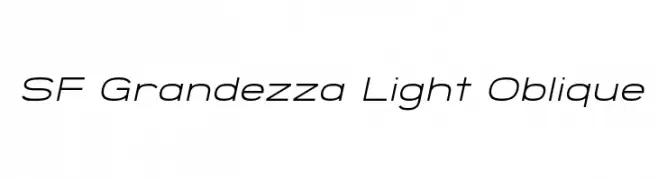 SF Grandezza Light Oblique  नि: शुल्क फ़ॉन्ट्स डाउनलोड