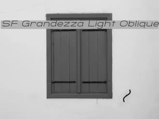 SF Grandezza Light Oblique फ़ॉन्ट examples