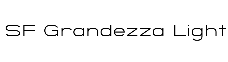 SF Grandezza Light Font
