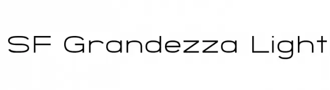 SF Grandezza Light  Frei Schriftart Herunterladen