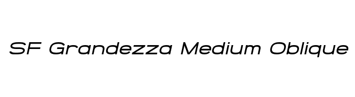 SF Grandezza Medium Oblique Font
