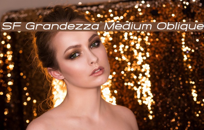 SF Grandezza Medium Oblique Font examples