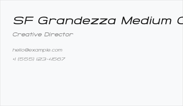 SF Grandezza Medium Oblique Business Card
