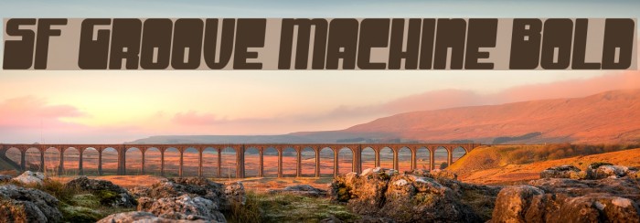 SF Groove Machine Bold Font examples