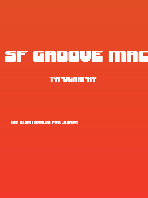 SF Groove Machine ExtUpright Bold Poster