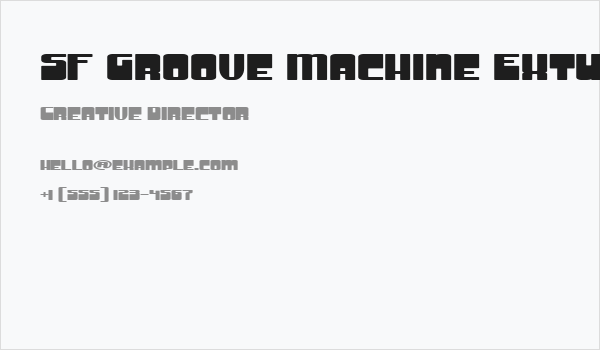 SF Groove Machine ExtUpright Business Card