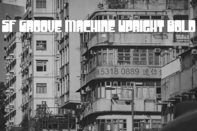 SF Groove Machine Upright Bold フォント examples
