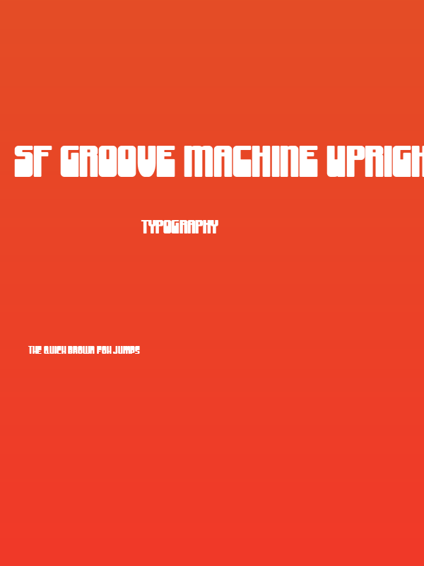 SF Groove Machine Upright Bold Poster