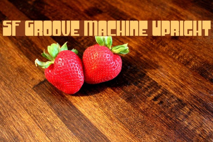 SF Groove Machine Upright Font examples
