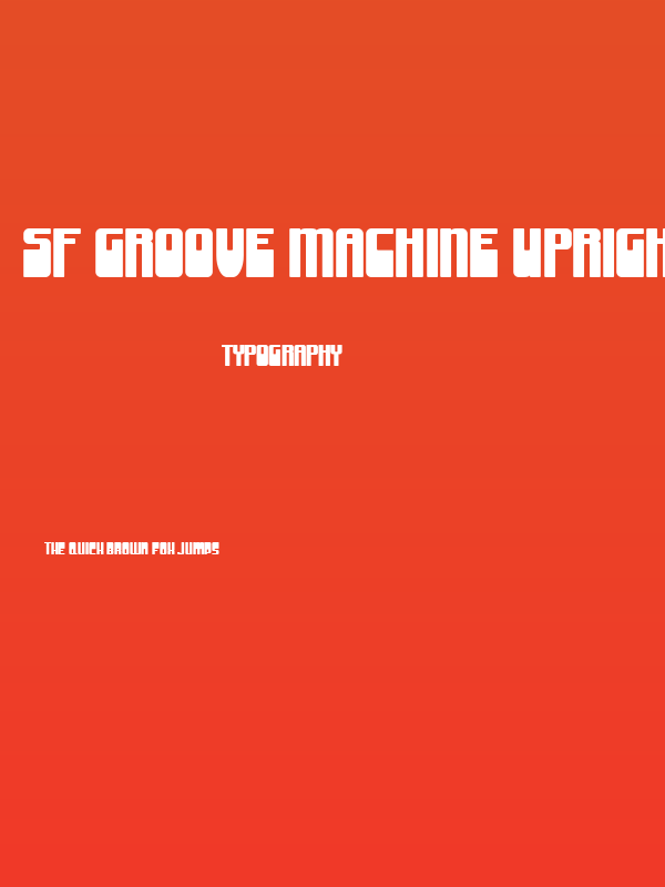 SF Groove Machine Upright Poster
