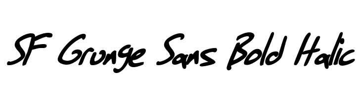 SF Grunge Sans Bold Italic Polices