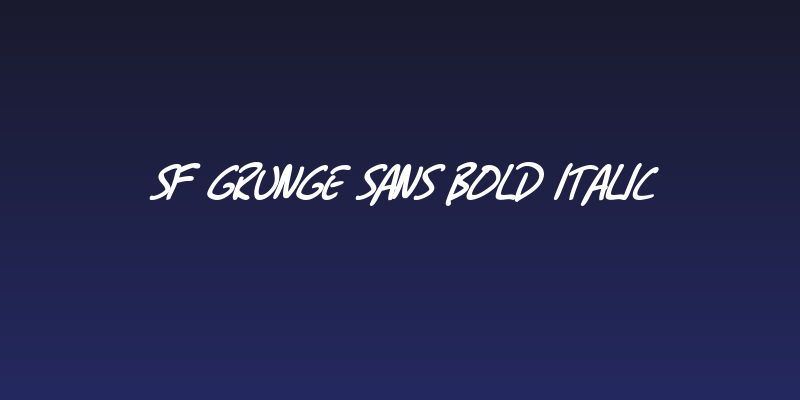 SF Grunge Sans Bold Italic Social Header