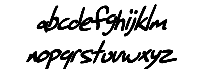 SF Grunge Sans Bold Italic Font LOWERCASE