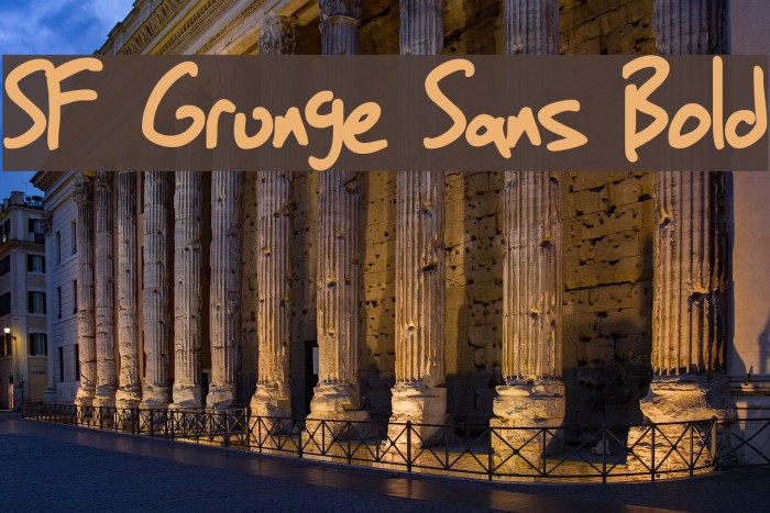SF Grunge Sans Bold Font examples