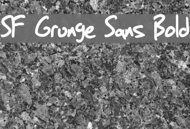 SF Grunge Sans Bold Font examples