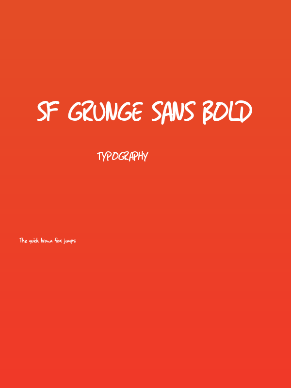 SF Grunge Sans Bold Poster