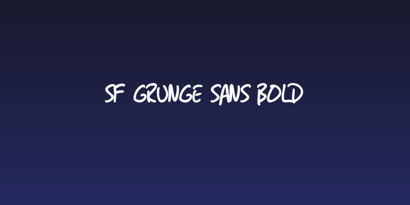 SF Grunge Sans Bold Social Header