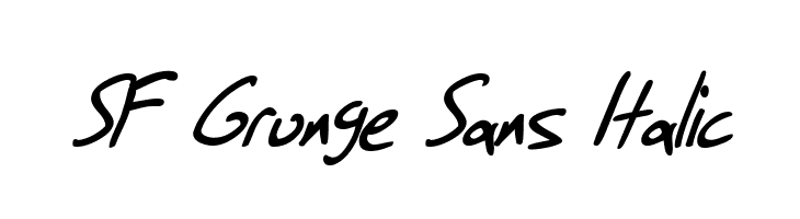SF Grunge Sans Italic Polices