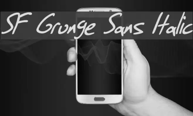 SF Grunge Sans Italic Font examples