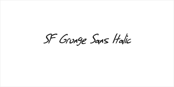 SF Grunge Sans Italic Logo