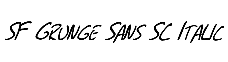 SF Grunge Sans SC Italic Font
