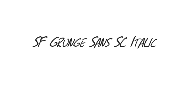 SF Grunge Sans SC Italic Logo