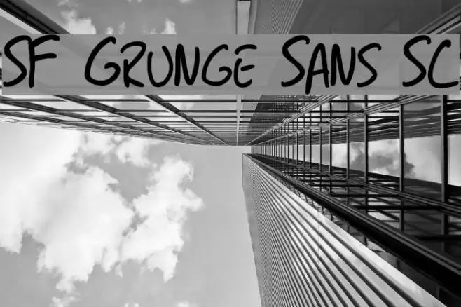 SF Grunge Sans SC Font examples