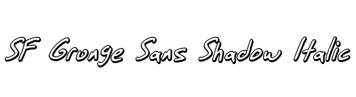 SF Grunge Sans Shadow Italic  font caratteri gratis