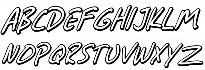 SF Grunge Sans Shadow Italic Polices MAJUSCULES