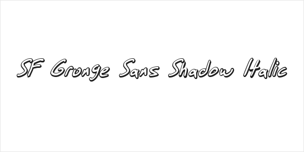 SF Grunge Sans Shadow Italic Logo