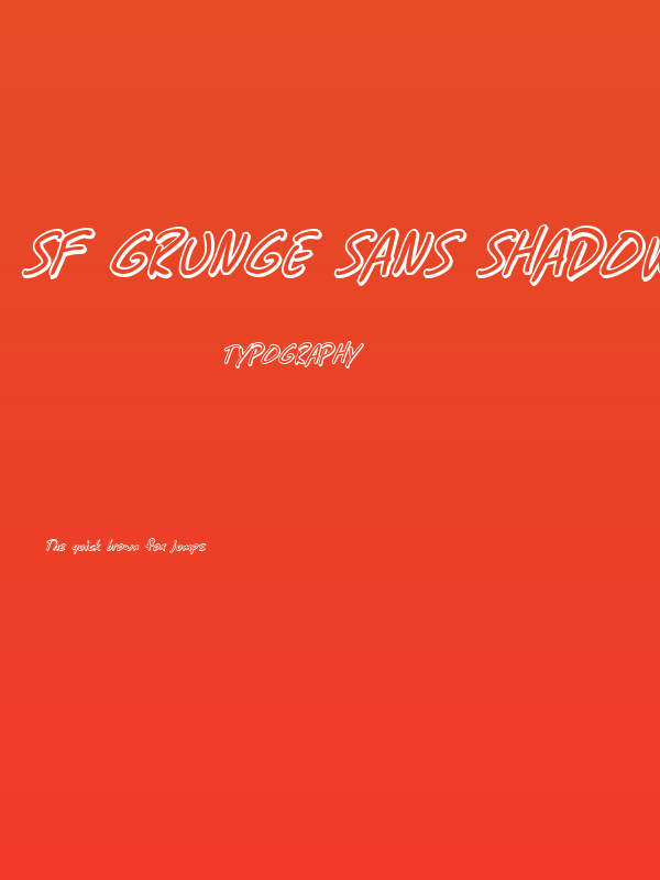 SF Grunge Sans Shadow Italic Poster