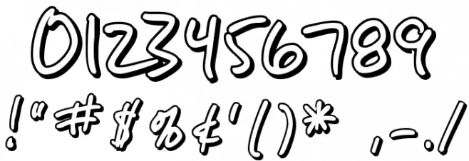 SF Grunge Sans Shadow フォント その他の文字